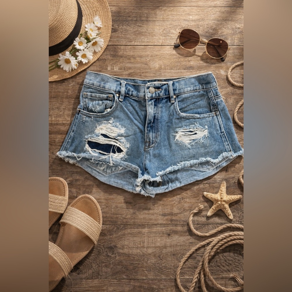 Bullhead high-rise shorts